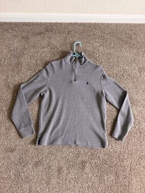 Polo by Ralph Lauren Light Gray Half-Zip Pullover Sweater